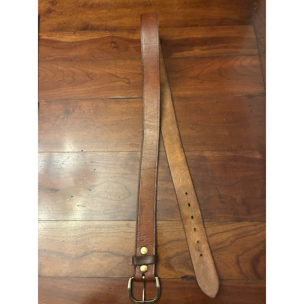 Cabelas Vintage Brown Leather 49in Belt
